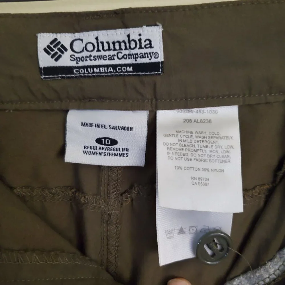 Columbia Convertible Hiking Pants Size 10